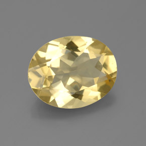 Berilo dourado amarelo natural 2,86ct, corte oval, VS