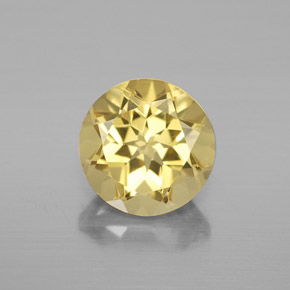 Berilo dourado amarelo natural 2,24ct, corte redondo, VVS
