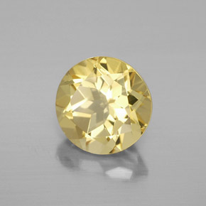 Berilo dourado amarelo natural 2,24ct, corte redondo, VVS