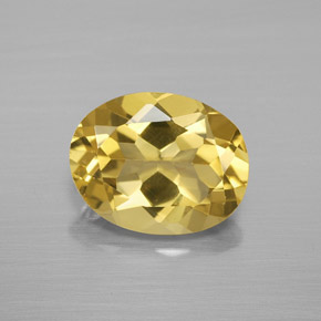Berilo dourado amarelo natural 2,42ct, corte oval, VS