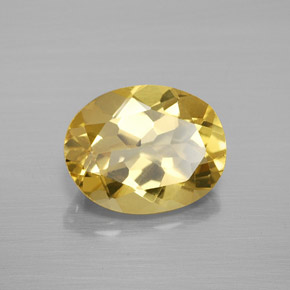 Berilo dourado amarelo natural 2,42ct, corte oval, VS