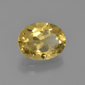 Berilo dourado amarelo natural 2,41ct, corte oval, VS