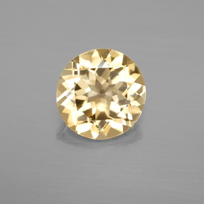 Berilo dourado amarelo natural 2,51ct, corte redondo, VS