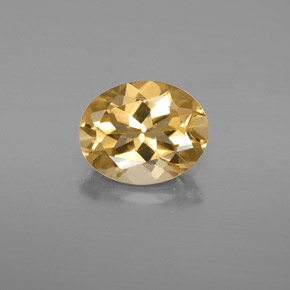 Berilo dourado amarelo natural 2,37ct, corte oval, VS