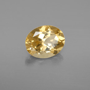 Berilo dourado amarelo natural 2,37ct, corte oval, VS