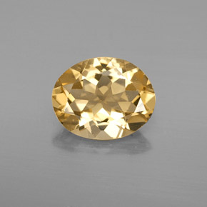 Berilo dourado amarelo natural 2,60ct, corte oval, VS