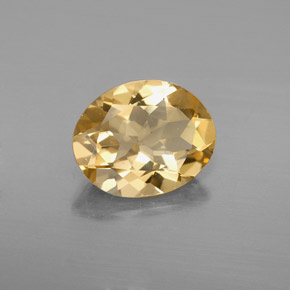 Berilo dourado amarelo natural 2,60ct, corte oval, VS