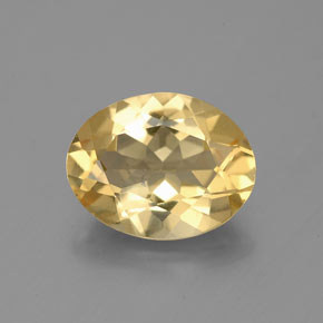 Berilo dourado amarelo natural 2,16ct, corte oval, VS