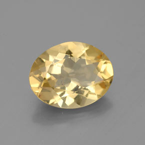 Berilo dourado amarelo natural 2,16ct, corte oval, VS