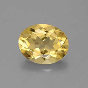 Berilo dourado amarelo natural 2,36ct, corte oval, VS
