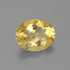 Berilo dourado amarelo natural 2,36ct, corte oval, VS