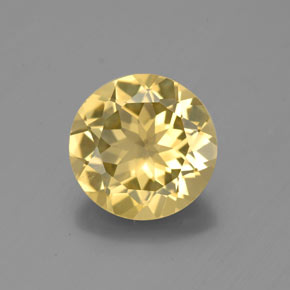 Berilo dourado amarelo natural 2,23ct, corte redondo, VS