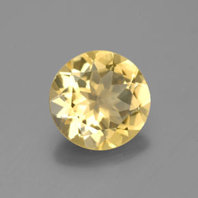 Berilo dourado amarelo natural 2,23ct, corte redondo, VS