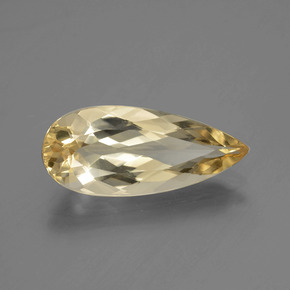 Berilo dourado amarelo natural 4,58ct, formato de pêra, VVS-VS