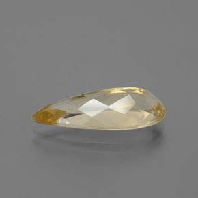 Berilo dourado amarelo natural 4,58ct, formato de pêra, VVS-VS