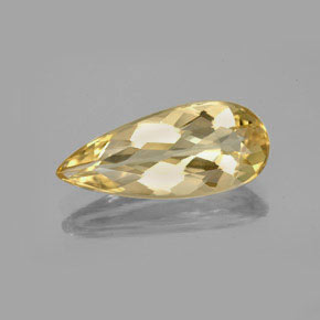 Berilo dourado amarelo natural 4,11ct, formato de pêra, VVS