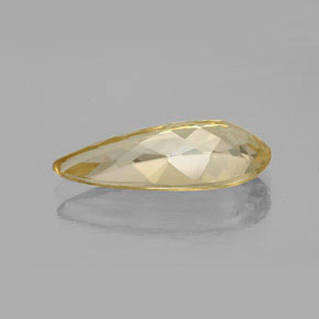Berilo dourado amarelo natural 4,11ct, formato de pêra, VVS