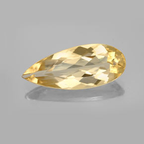 Berilo dourado amarelo natural 4,78ct, formato de pêra, VVS