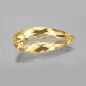 Berilo dourado amarelo natural 4,78ct, formato de pêra, VVS
