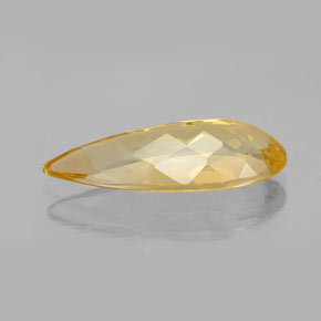 Berilo dourado amarelo natural 4,78ct, formato de pêra, VVS