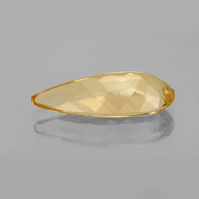 Berilo dourado amarelo natural 4,92ct, formato de pêra, VVS-VS