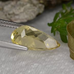 Berilo dourado amarelo natural 4,27ct, formato de pêra, VS