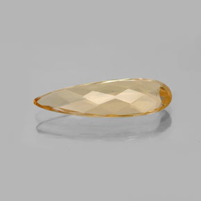 Berilo dourado amarelo natural 3,82ct, formato de pêra, VVS