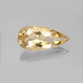 Berilo dourado amarelo natural 3,87ct, formato de pêra, VVS