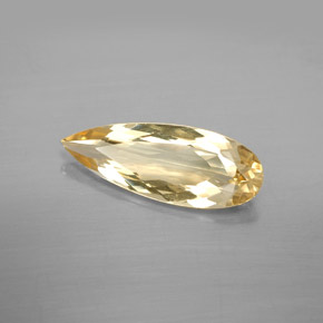 Berilo dourado amarelo natural 3,38ct, formato de pêra, VVS
