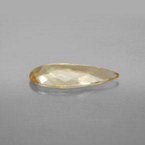 Berilo dourado amarelo natural 3,38ct, formato de pêra, VVS