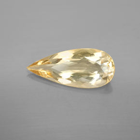 Berilo dourado amarelo natural 3,30ct, formato de pêra, VS