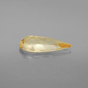 Berilo dourado amarelo natural 3,30ct, formato de pêra, VS