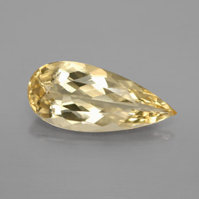 Berilo dourado amarelo natural 3,97ct, formato de pêra, VS
