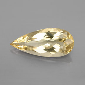 Berilo dourado amarelo natural 3,97ct, formato de pêra, VS