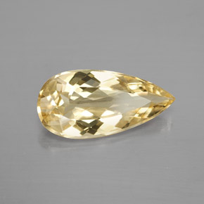 Berilo dourado amarelo natural 3,40ct, formato de pêra, VVS