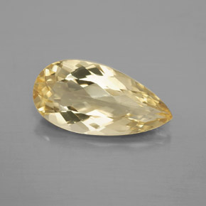Berilo dourado amarelo natural 3,62ct, formato de pêra, VVS
