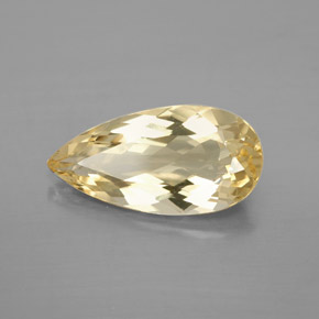 Berilo dourado amarelo natural 3,62ct, formato de pêra, VVS
