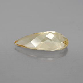 Berilo dourado amarelo natural 3,42ct, formato de pêra, VVS-VS