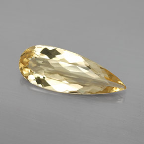 Berilo dourado amarelo natural 3,75ct, formato de pêra, VVS