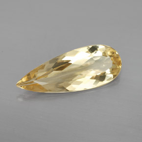Berilo dourado amarelo natural 3,75ct, formato de pêra, VVS