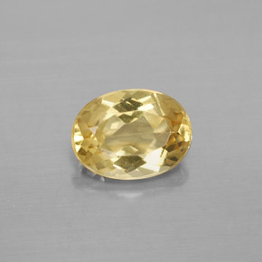 Berilo dourado amarelo natural 1,16ct, corte oval, VS