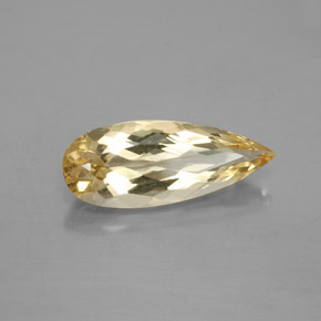 Berilo dourado amarelo natural 3,83ct, formato de pêra, VS