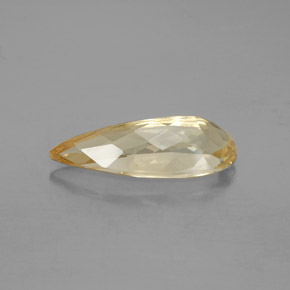 Berilo dourado amarelo natural 3,83ct, formato de pêra, VS