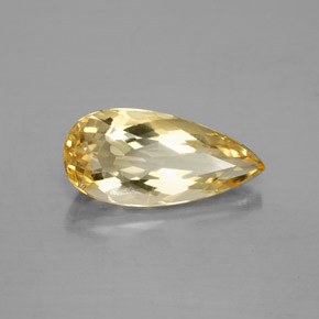 Berilo dourado amarelo natural 3,26ct, formato de pêra, VS