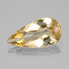 Berilo dourado amarelo natural 4,57ct, formato de pêra, VS