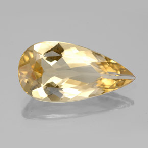 Berilo dourado amarelo natural 4,57ct, formato de pêra, VS