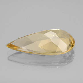 Berilo dourado amarelo natural 4,57ct, formato de pêra, VS