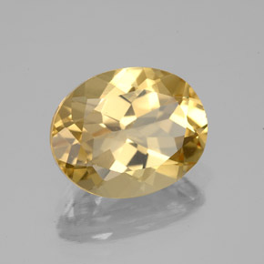 Berilo dourado amarelo natural 4,17ct, corte oval, VS