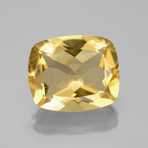 Berilo dourado amarelo natural 4,97ct, almofada cortada, VS