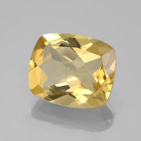 Berilo dourado amarelo natural 4,97ct, almofada cortada, VS